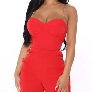 Valentine 2 piece chain red set